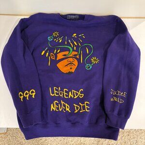 999 Juice Wrld Legends Never Die Purple Crewneck Men's M